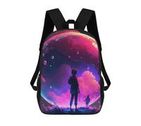 sinyumoney Bubble Universe Exploration Sac À Dos Scolaire Imprimé En 3D Pour Garçons Et Filles, Sac À Dos Pour Enfants, Sac De Voyage 17inch