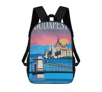 sinyumoney Budapest Cityscape Sunset Sac À Dos Imprimé Pour Enfants, Sac D'école, Sac De Voyage Pour Adultes Et Enfants 17inch