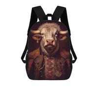sinyumoney Bull Poster Sac À Dos Pour Garçons Et Adolescents, Sacs À Dos Pour Filles, Sacs À Dos Pour Tout-petits, Sacs À Livres Pour L'école Primaire Et Le Collège 17inch