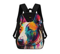 sinyumoney Bull Terrier Colorful Sac À Dos Imprimé En 3D Pour Garçons, Sac D'école Grande Capacité, Sac De Voyage, Sac À Livres, Sac D'école Pour Garçons, Mochila 17inch