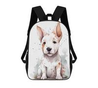 sinyumoney Bull Terrier Cute Sacs À Dos Pour Garçons, Cartables Imprimés En 3D, Sacs À Dos De Voyage Tendance Pour Garçons (primaire, Collège) 17inch