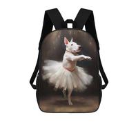 sinyumoney Bull Terrier Dog Ballerina Sacs À Dos Pour Enfants, Sac À Dos Scolaire Imprimé En 3D Pour Enfants, Sac À Dos De Voyage, Sac À Livres Pour Enfants 17inch Sac D'école