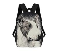 sinyumoney Bull Terrier Dog Drawing Sacs À Dos Pour Enfants 17inch Sac À Dos Scolaire, Sac Imprimé En 3D, Cartable Pour Enfants, Sac De Voyage, Sac À Dos Garçon Fille, Sac D'école Pour Enfants
