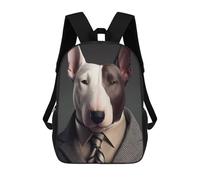 sinyumoney Bull Terrier Suit Business Sac À Dos Scolaire Pour Enfants Imprimé En 3D, Idéal Pour Les Voyages Et Les Lectures, Pour Les Garçons Et Les Élèves Du Primaire 17inch