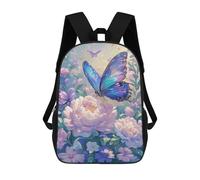 sinyumoney Butterfly Garden Fantasy-3 Sac À Dos Scolaire Pour Enfants, Imprimé En 3D, Pour Garçons, Élèves Du Primaire Et Du Collège 17inch