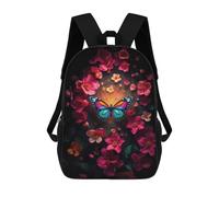 sinyumoney Butterfly in Bloom, Fantasy Spring Illustration Sac À Dos Scolaire, Sac À Dos Décontracté Pour L'école, Le Travail Et Les Voyages 17inch
