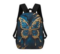 sinyumoney Butterfly Kintsugi Art Sacs À Dos Scolaires Pour Enfants, Sac D'école Imprimé En 3D Pour Garçons, Élèves Du Primaire Et Du Collège 17inch