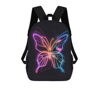 sinyumoney Butterfly Neon Animal Sac À Dos Scolaire Imprimé En 3D Pour Garçons Et Filles, Sac À Dos Pour Ordinateur Portable Pour Enfants/étudiants/adultes 17inch