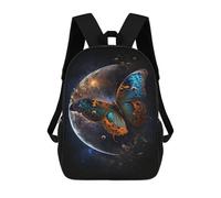 sinyumoney Butterfly Planet Fantasy Artwork Sac À Dos Scolaire Pour Enfants, Imprimé En 3D, Sac À Dos Tendance Pour Garçons, Élèves Du Primaire Et Du Collège 17inch