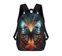 sinyumoney Butterfly Sac À Dos Scolaire Pour Enfants Imprimé En 3D, Idéal Pour Les Voyages Et Les Lectures, Pour Les Garçons Et Les Élèves Du Primaire 17inch