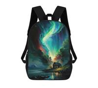 sinyumoney Cabin by The Lake Sac À Dos Imprimé En 3D Pour Garçons, Sac D'école Grande Capacité, Sac De Voyage, Sac À Livres, Sac D'école Pour Garçons, Mochila 17inch