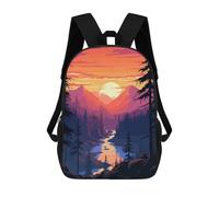 sinyumoney California River Pixel Art Sac À Dos Enfant, Cartable Pour Garçons Et Adolescents, Sac À Dos De Voyage, Sac À Dos Scolaire, Sac À Livres 17inch