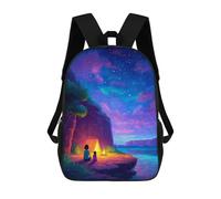 sinyumoney Campfire Nights by The Lake Sac À Dos Professionnel Pour Ordinateur Portable, Sac À Dos Unisexe Décontracté Pour Filles, Garçons Et Adolescents 17inch