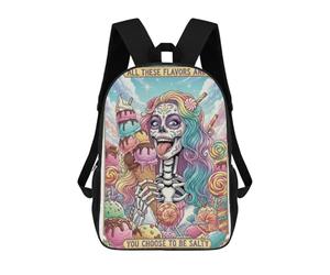 sinyumoney Candy Skull with Ice Cream Sacs À Dos Pour Enfants, Cartables, Sacs À Dos Scolaires Imprimés En 3D, Sacs À Dos De Voyage Tendance Pour Enfants (primaire, Collège) 17inch