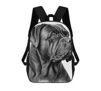 sinyumoney Cane Corso Drawing Sac À Dos Scolaire Pour Enfants Imprimé En 3D, Idéal Pour Les Voyages Et Les Livres 17inch