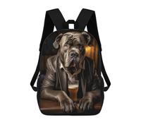 sinyumoney Cane Corso in The Pub Sac À Dos Scolaire Imprimé En 3D, Sac À Dos Décontracté Pour Enfants, Sac D'école Imprimé En 3D Pour Garçons, Primaire Et Collège 17inch