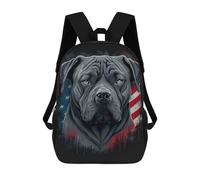 sinyumoney Cane Corso USA America Sac À Dos Scolaire Pour Enfants Imprimé En 3D, Idéal Pour Les Voyages Et Les Lectures, Pour Les Garçons Et Les Élèves Du Primaire 17inch