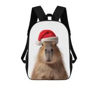 sinyumoney Capybara Christmas Portrait Sac À Dos Scolaire Pour Adolescents, Imprimé En 3D, Ajustable, À Poches Tendance, Pour Enfants, Garçons, Filles, Étudiants Et Adolescents 17inch