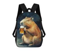 sinyumoney Capybara Drinking Beer Sac À Dos, Cartable Imprimé En 3D, Sac À Goûter, Sac À Dos De Voyage, Sac À Dos Entre Amis, Sac À Dos Scolaire Pour Filles Et Garçons 17inch