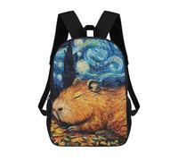 sinyumoney Capybara Sleeping Starry Night Sac À Dos Imprimé Pour Enfants, Sac D'école, Sac De Voyage Pour Adultes Et Enfants 17inch