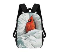sinyumoney Cardinal in Bed Sac À Dos Scolaire Pour Enfants 17 Pouces, Sac À Dos Décontracté Pour Les Voyages, Grand Sac À Dos De Jour Pour Garçons Et Filles 17inch