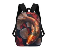 sinyumoney Carpe Koi Fish Sac À Dos Imprimé En 3D, Sac D'école Décontracté Et Tendance Pour Enfants, Sac D'école Pour Garçons, Collégiens 17inch