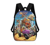 sinyumoney Cartoon Car Adventure Sac À Dos Scolaire Imprimé En 3D Pour Enfants, Sac À Dos De Voyage, Sac Tendance Et Décontracté Pour Écoliers 17inch