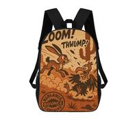 sinyumoney Cartoon Desert Chase Rabbit And Vulture Sacs À Dos Scolaires Pour Enfants, Sac D'école Imprimé En 3D Pour Garçons, Élèves Du Primaire Et Du Collège 17inch