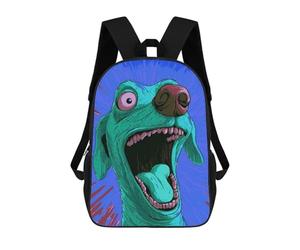 sinyumoney Cartoon Dog with Open Mouth Sacs À Dos Pour Enfants, Cartables Imprimés En 3D, Sacs À Dos Pour Élèves Du Primaire Et Du Collège (garçons Et Filles) 17inch