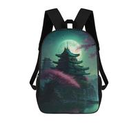 sinyumoney Castle in The Rock Sac À Dos Imprimé En 3D Pour Enfants, Sac À Dos Scolaire, Sac À Dos De Voyage Pour Enfants, Sac À Livres Grande Capacité, Sac À Dos Pour Enfants 17inch