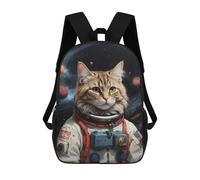 sinyumoney Cat Astronaut in Space Sac À Dos, Cartable Imprimé En 3D, Sac À Goûter, Sac À Dos De Voyage, Sac À Dos Entre Amis, Sac À Dos Scolaire Pour Filles Et Garçons 17inch