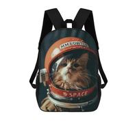 sinyumoney Cat Astronaut Sac À Dos Enfant, Cartable Imprimé En 3D Pour Garçons Et Adolescents 17inch