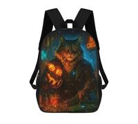 sinyumoney Cat Bartender Gambler in A Bar Sac À Dos, Cartable Imprimé En 3D, Sac À Goûter, Sac À Dos De Voyage, Sac À Dos Entre Amis, Sac À Dos Scolaire Pour Filles Et Garçons 17inch