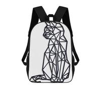 sinyumoney Cat Black And White Sac À Dos Enfant, Cartable Imprimé En 3D Pour Garçons Et Adolescents 17inch