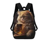 sinyumoney Cat Drinking Beer Sac À Dos Enfant Imprimé En 3D, Sac D'école Pour Garçons, Sac À Dos Cool Et Décontracté, Sac À Dos Amusant Pour Enfants Et Adolescents 17inch