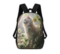 sinyumoney Cat Flower Animal Sacs À Dos Imprimés En 3D Pour Enfants, Sacs D'école Tendance Pour Garçons, Sacs De Voyage, Sacs Scolaires Pour Élèves Du Primaire 17inch