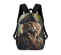 sinyumoney Cat Funny Pirates Sac À Dos Scolaire Imprimé En 3D Pour Enfants, Sac À Dos Garçon/fille, Sac De Voyage Pour Enfants 17inch