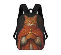 sinyumoney Cat in Royal Robes Sacs À Dos Scolaires Pour Enfants, Sac D'école Imprimé En 3D Pour Garçons, Élèves Du Primaire Et Du Collège 17inch