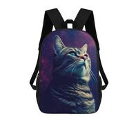 sinyumoney Cat Night Galaxy Sacs À Dos Pour Enfants, Sac À Dos Scolaire Imprimé En 3D Pour Enfants, Sac À Dos De Voyage, Sac À Livres Pour Enfants 17inch Sac D'école