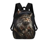 sinyumoney Cat Pirate Portrait Sacs À Dos Imprimés En 3D Pour Enfants, Sacs D'école Tendance Pour Garçons, Sacs De Voyage, Sacs Scolaires Pour Élèves Du Primaire 17inch