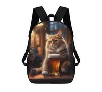 sinyumoney Cat Pub Beer Sacs À Dos Scolaires Pour Enfants, Sac D'école Tendance, Sac D'école Imprimé En 3D Pour Garçons, Élèves Du Primaire Et Du Collège 17inch