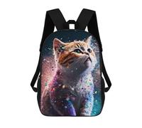 sinyumoney Cat Rainbow Bright Sac À Dos Scolaire Pour Enfants, Imprimé En 3D, Tendance Et Décontracté, Pour Garçons, Élèves Du Primaire Et Du Collège 17inch