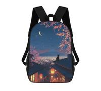 sinyumoney Cat Rooftop Night Sacs À Dos Pour Enfants, Cartables Imprimés En 3D, Sacs À Dos Pour Élèves Du Primaire Et Du Collège (garçons Et Filles) 17inch