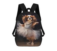 sinyumoney Cavalier Dog Ballerina 17inch Sacs À Dos Scolaires Imprimés En 3D - Sacs À Dos Tendance Pour Garçons Du Primaire Et Du Collège