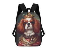 sinyumoney Cavalier King Charles Span Sac À Dos Scolaire Imprimé En 3D, Sac À Dos Décontracté Pour Enfants, Sac D'école Imprimé En 3D Pour Garçons, Primaire Et Collège 17inch