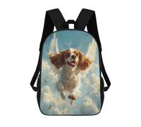 sinyumoney Cavalier King Charles Spaniel with Angel Wings Pet Memorial Gift Sac À Dos Enfant Fille 3D, Sac D'école, Sac À Dos Pour Tout-petits, Sac À Dos Décontracté, Sac À Livres Tendance 17inch