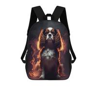 sinyumoney Cavalier King Fire Sacs À Dos Pour Enfants, Sac À Dos Scolaire Imprimé En 3D Pour Enfants, Sac À Dos De Voyage, Sac À Livres Pour Enfants 17inch Sac D'école