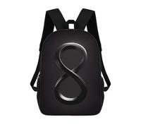 sinyumoney Cavalier King Forest Sac à dos rétro pour enfants Sac d'école tendance Sac d'école imprimé 3D pour garçons écoles primaires et collégiales, Symbole de l'infini intemporel, 17"