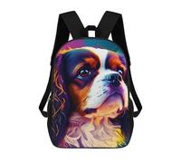 sinyumoney Cavalier King Portrait Sac À Dos Enfant Imprimé En 3D, Sac D'école Pour Garçons, Sac À Dos Cool Et Décontracté, Sac À Dos Amusant Pour Enfants Et Adolescents 17inch