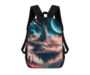 sinyumoney Celestial Castle Realms Sac À Dos Scolaire Pour Enfants, Sac D'école Imprimé En 3D, Sac D'école Tendance Pour Garçons, Élèves Du Primaire Et Du Collège 17inch
